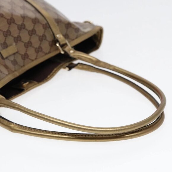 GUCCI GG Crystal Tote Bag Gold Tone Gold 197958 Auth ki4759 - Picture 9 of 16